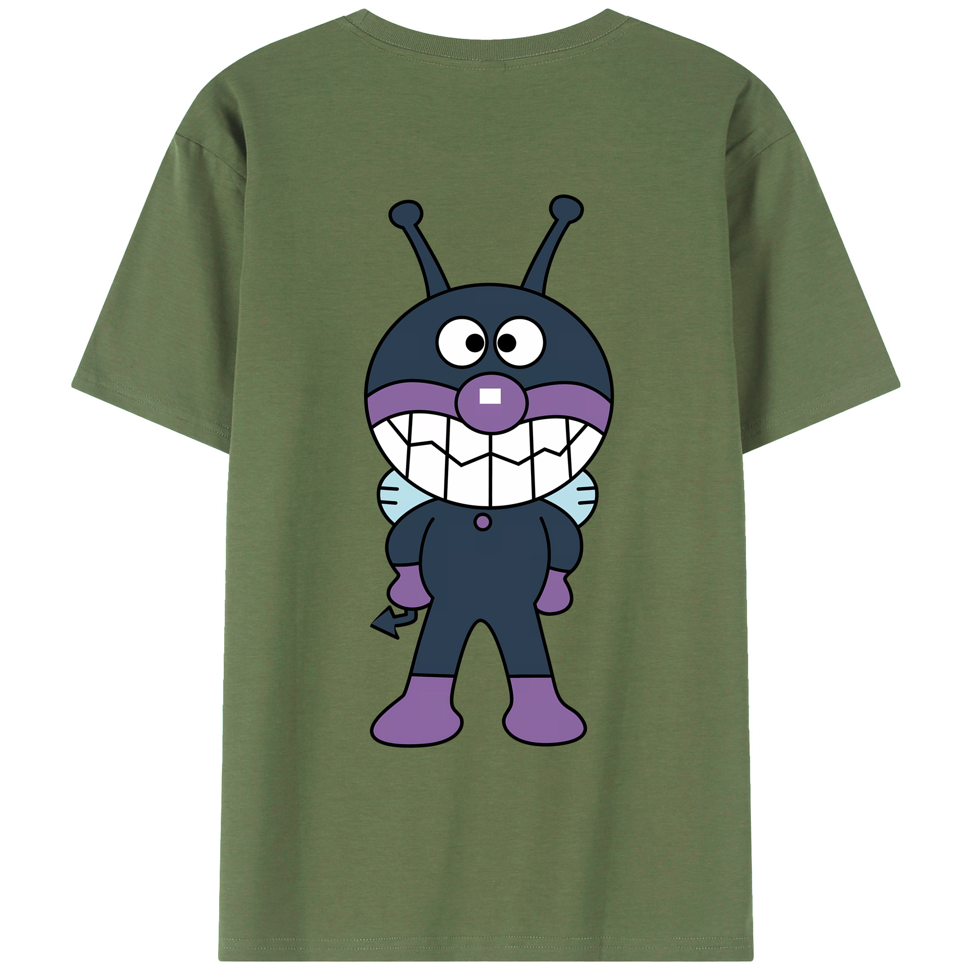（画像用） アンパンマン Anpanman 綿100％ メンズ半袖Tシャツ（バックプリント） 通気性